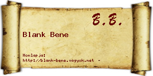 Blank Bene névjegykártya